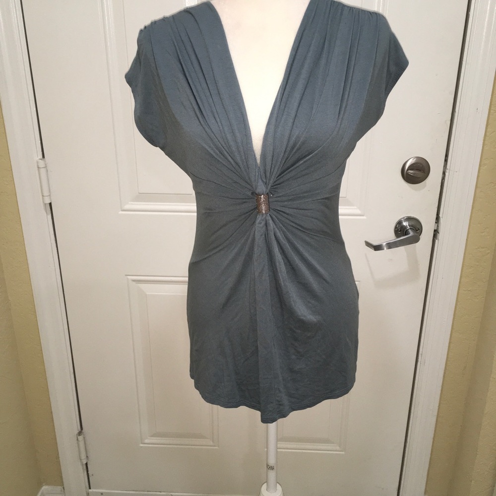 Subtly sexy cute plunge neck with hardware